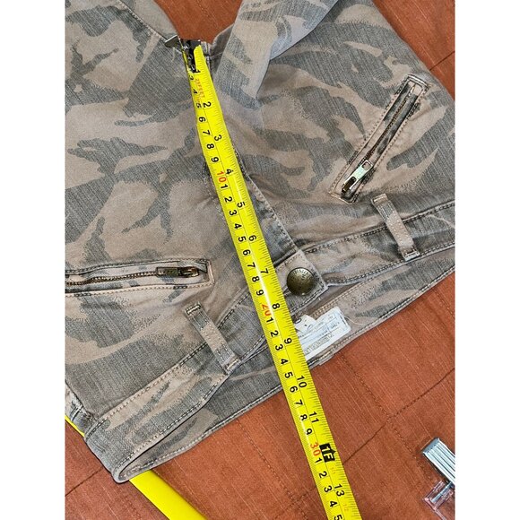 Current/Elliott The Silverlake Zip Ankle Skinny Mid-Rise Commando Camo Jeans 27 - Picture 8 of 11
